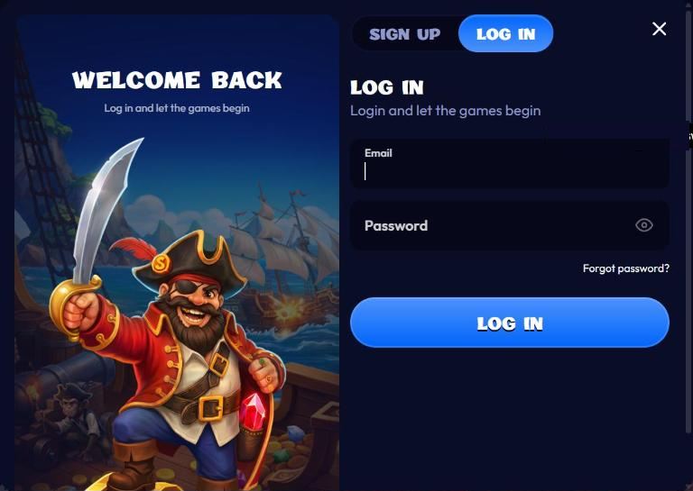 Smash Casino Log In window with e-mail and password fields and a Forgot password link